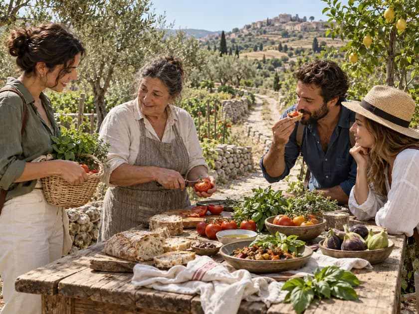 Immagine concettuale di cucina con prodotti locali